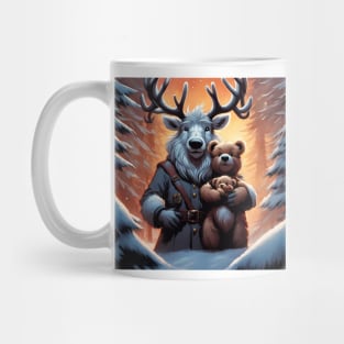 Teddy With Rudolf the Red Nose Reindeer Mug